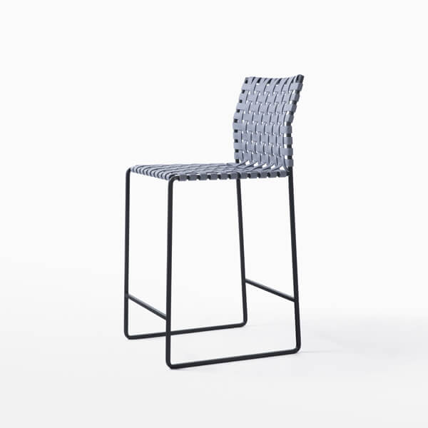 Outdoor High Woven Back Stool